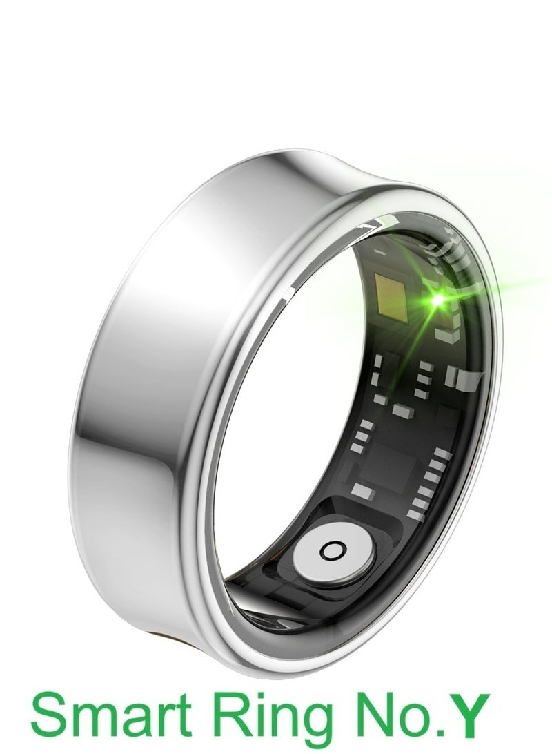 general Smart Ring for Heart Rate, Blood Oxygen, Sleep Monitoring, all Weather Motion Calculation, 24-hour Health Monitoring, Protect Your Health, Lightweight and Comfortable, 5ATM Waterproof, Photo Control, Hand Gestures Browse Tiktok, Silver No.Y - Image 1